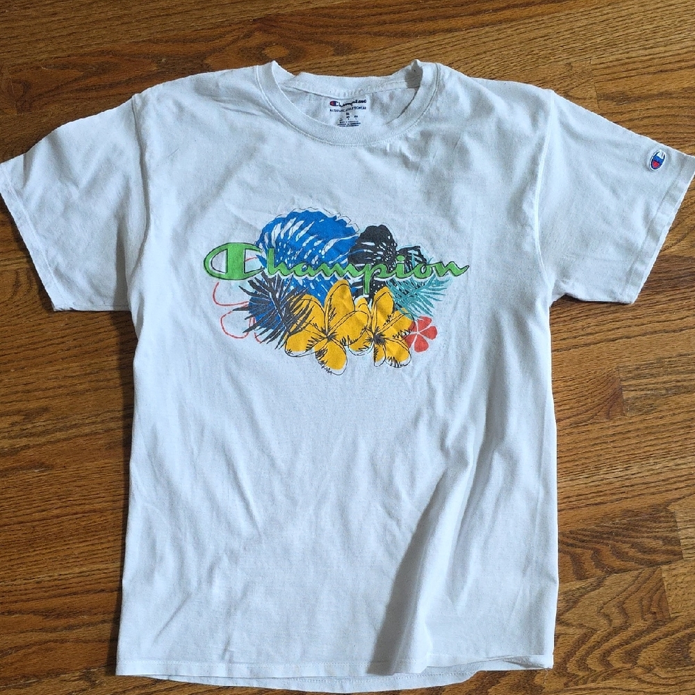 Champion White Graphic T-Shirt